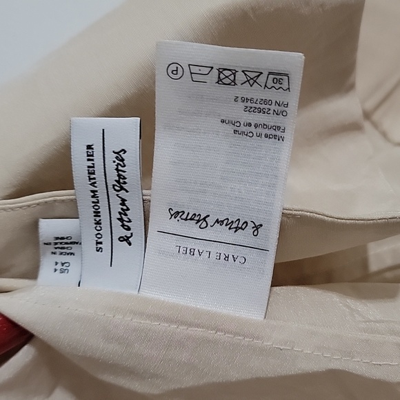 & Other Stories long sleeve wrap top in cream Sz 4 NWT - Picture 7 of 7